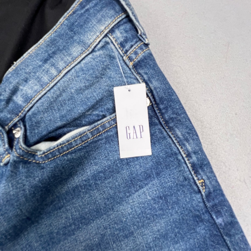 GAP Maternity Jeans Women 16R Blue Full Panel Straight Leg Denim Casual Classic - Picture 16 of 16